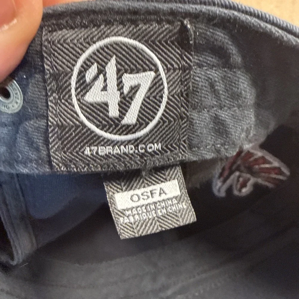 Atlanta Falcons NFL Black 47 Brand Clean Up Relaxed Fit Strapback Adjustable Hat